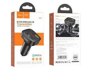 شارژر فندکی سریع با قابلیت پخش موسیقی و تماس هوکو Hoco E59 Car Charger FM Transmitter