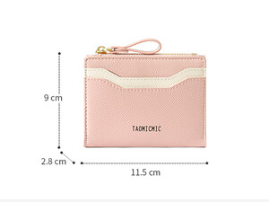 فروش کیف پول زنانه کوتاه تائومیک میک TAOMICMIC Y8964 wallet for women, short wallet style zipper bifold