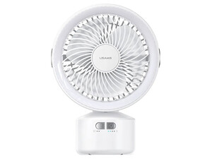 پنکه دستی دارای پایه جداشدنی، چراغ و ریموت کنترل یوسامز USAMS US-ZB258 Multi-functional Outdoor Silent Fan