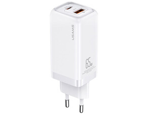 شارژر دیواری فست 65 وات تایپ سی و یو اس بی یوسامز USAMS US-CC153 T47 65W USB/Type-C Fast Charger