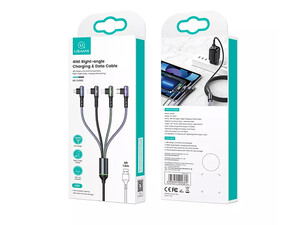 کابل 4 در 1 یو سامز USAMS US-SJ563 U80 4IN1 Right-angle Charging & Data Cable