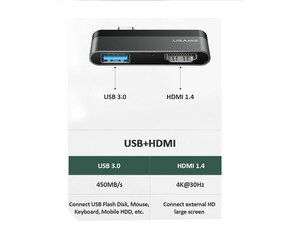 هاب تایپ سی US-SJ462 برند یوسامز