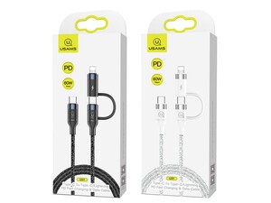 کابل سریع تایپ سی به لایتنینگ یوسامز USAMS U31 Type-C/Type-C to Lightning Cable 1.2m