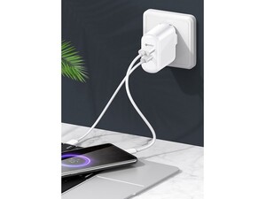 شارژر دیواری سریع 2 پورت یوسامز Usams T12 PD QC3.0 Fast USB Wall Charger