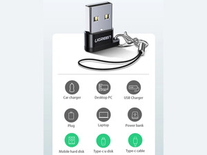 خرید آداپتور یوگرین Ugreen US280 50568 usb a male to usb c female adapter đen