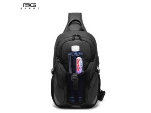 کوله تک بند ضد آب یو اس بی دار بنج Bange BG-77120 Men Waterproof Crossbody Chest Bag with USB