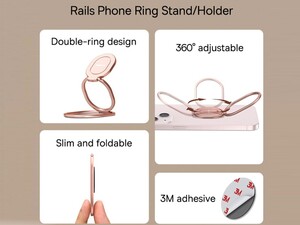 پایه نگهدارنده موبایل بیسوس Baseus Rails Phone Ring Stand/Holder LUGD000013