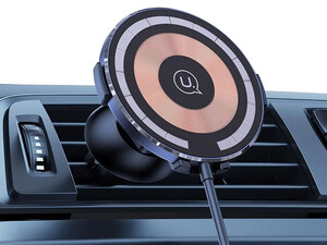 هولدر و شارژر بی سیم داخل خودرو 15 وات یوسامز Usams US-CD164 Transparent Magnetic Car Wireless Charger