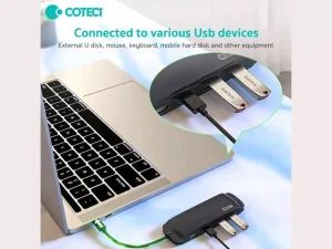 هاب تایپ سی 8 پورت کوتسی Coteci 8in1 USB-C Hub 16005