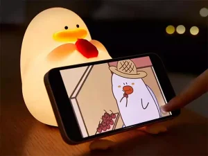 چراغ خواب رومیزی فانتزی سیلیکونی شارژی Silicone LED Duck Night Light Holiday Creative Bedroom XR-MM-L2206