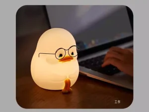 چراغ خواب رومیزی فانتزی شارژی سیلیکونیEmo Duck Kids Night Light Silicone Lamp XR-MM-L2207