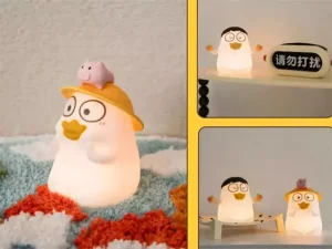 چراغ خواب فانتزی رومیزی شارژی سیلیکونی Baby Duck Ducky LED Mood Light bwxly-01