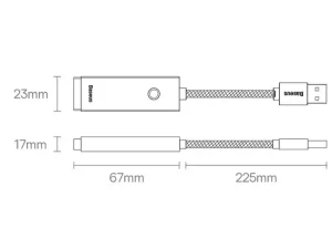 کابل تبدیل یو اس بی به پورت شبکه RJ45 LAN بیسوس Baseus Lite Series External Network Adapter RJ45 to USB WKQX000101 1000Mbps