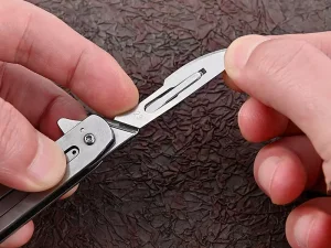 چاقو آنباکسینگ تاشو فوق‌العاده تیز دارای دو نوع تیغه قابل تعویض mini knife portable Stainless steel