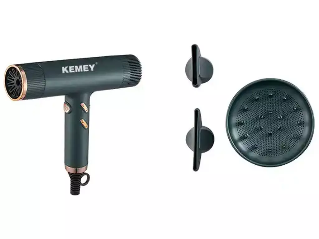 سشوار حرفه‌ای 1500 وات کمی Kemei Km-2062 Professional Hair Dryer 1500WKEMEY KM-2062 Hair Dryer 110000RPM High Speed