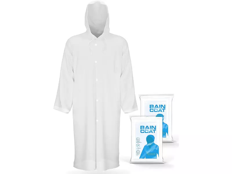 پانچو بارانی ضدآب شفاف با قابلیت استفاده مجدد Reusable EVA Rain Poncho