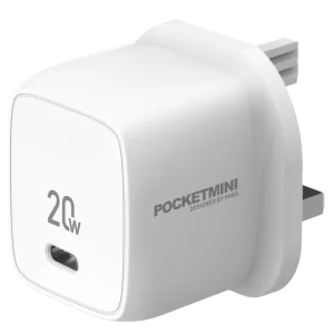 شارژر مسافرتی POCKETMINI با درگاه Type-C PD20W - استاندارد انگلستان پاوا