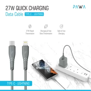 3A شارژ سریع USB-A به کابل PVC لایتنینگ 1.2 متر/4 فوت  آیفونی پاوا