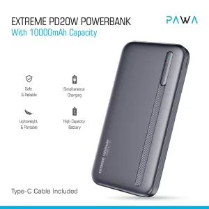 پاوربانک Extreme PD20W با ظرفیت 10000 میلی آمپر ساعت پاوا