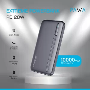 پاوربانک Extreme PD20W با ظرفیت 10000 میلی آمپر ساعت پاوا