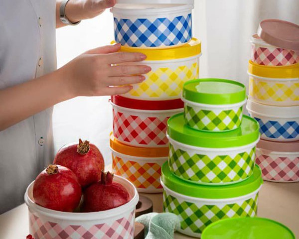 سرویس فریزری 8 پارچه طرح دار رزمن پلاستیک