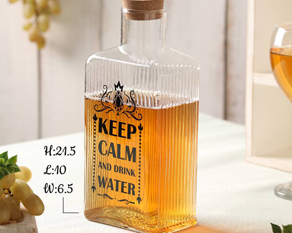 بطری آب کتابی آیدا کارولین با درب چوب پنبه ای