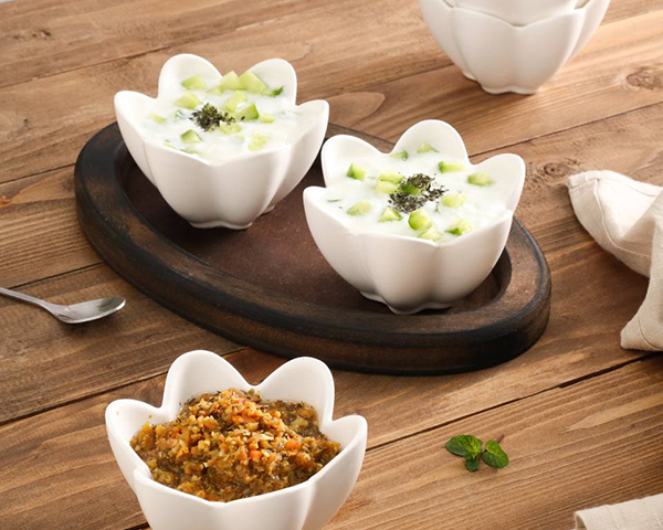 ماست خوری لاله 6 عددی سرامیکی کارولین