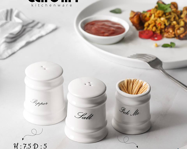 نمکپاش و فلفل پاش سرامیکی کارولین 257