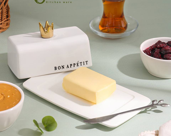 ظرف کره خوری سرامیکی مدل تاج کارولین 248