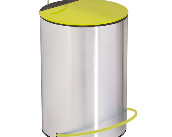 سطل زباله استیل پدال فلزی درب رنگی