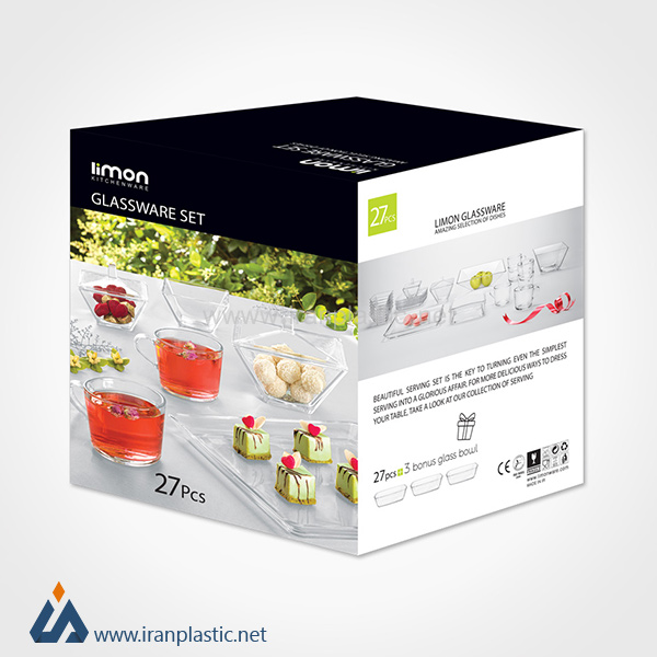 سرویس پذیرایی 27 پارچه شیشه ای لیمون 2351