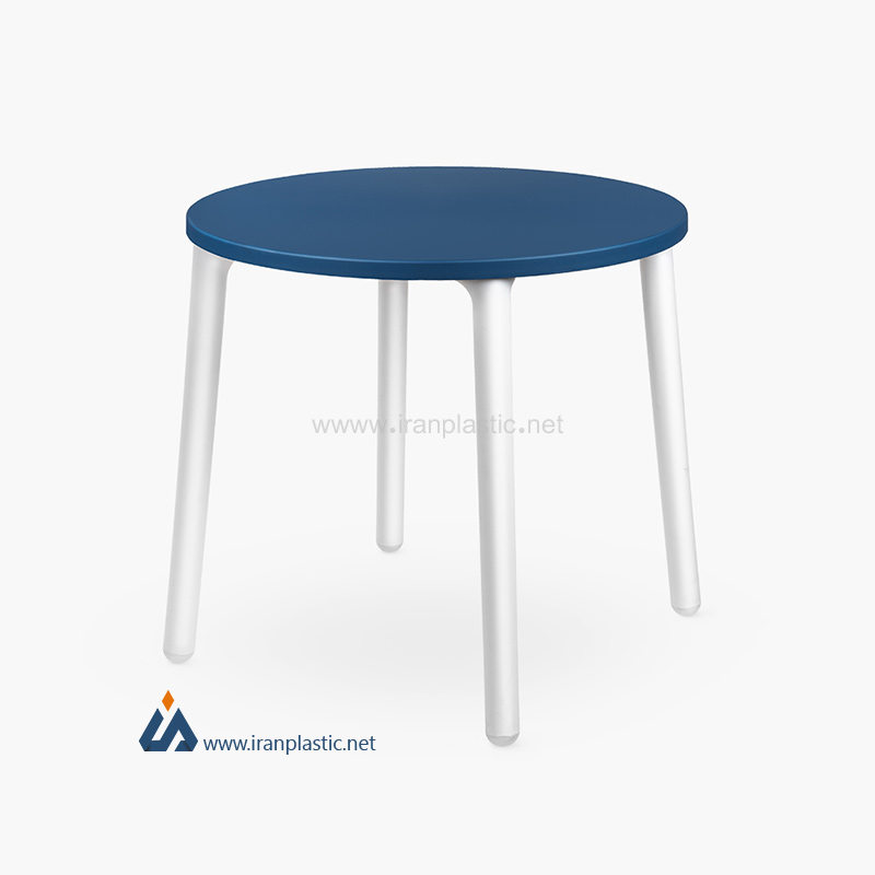 میز نهارخوری گرد 4 نفره لیرا پولاد پلاستیک 1001
