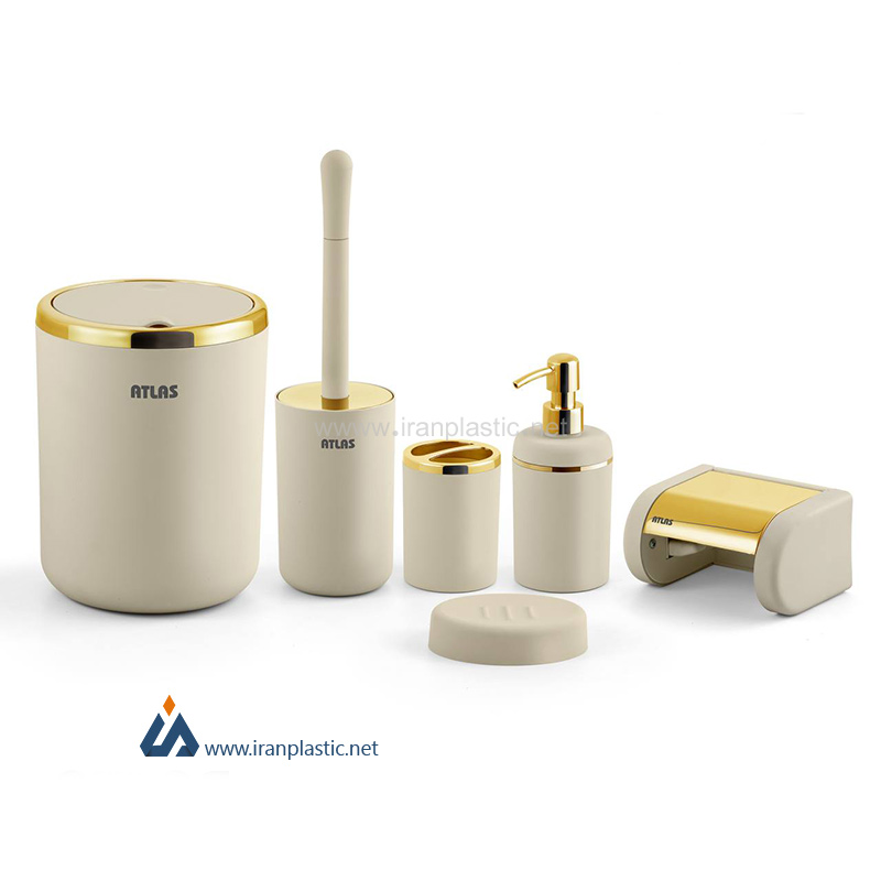 ست بهداشتی 6 تیکه مدل الیت اطلس پلاستیک