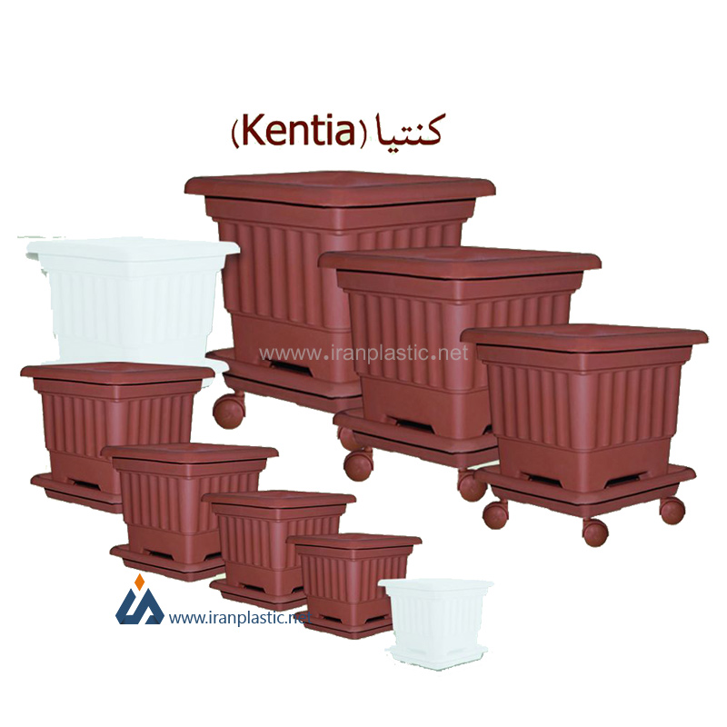 گلدان پلاستیکی چهارگوش کنتیا کارخانه گلسرخ
