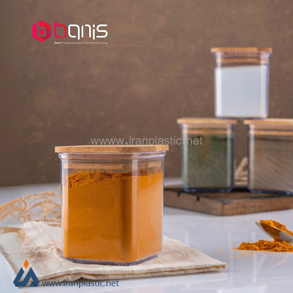 قوطی ادویه کریستال بانیس پلاستیک