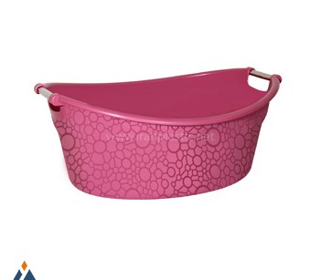 لگن بیضی دسته استیل لیمون پلاستیک