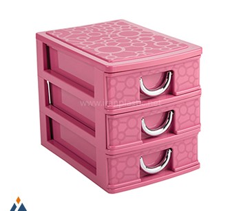 دراور سه کشوی سایز 6 پلاستیک لیمون