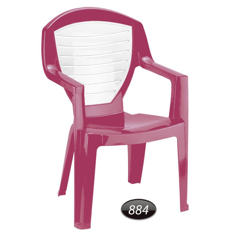 صندلی پایه پلاستیکی دو رنگ پلاستیک ناصر 884