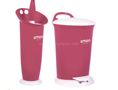 سطل و فرچه ساده پلاستیک لیمون