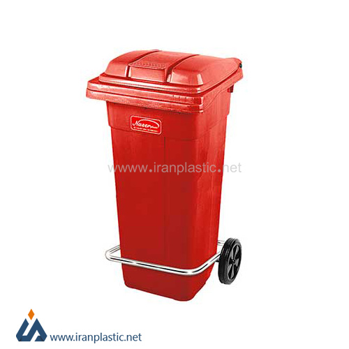 سطل زباله پدالی چرخدار ناصر پلاستیک مدل 5125