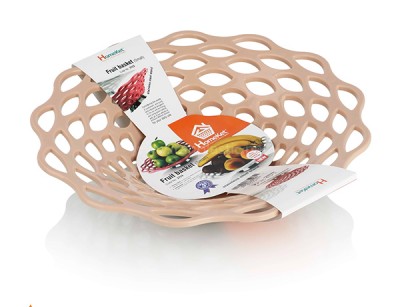 سبد میوه پایه استیل هوم کت پلاستیک