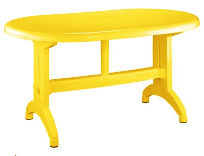 میز نهارخوری بیضی پایه پلاستیکی ناصر پلاستیک کد 925 