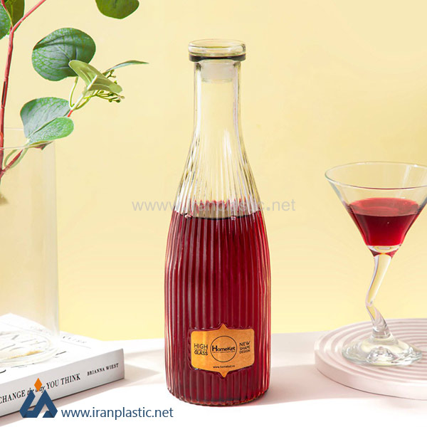 بطری شیشه ای یک لیتری هوم کت پلاستیک 3965