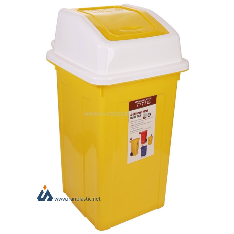 سطل زباله 60 لیتری درب بادبزنی ماهینی