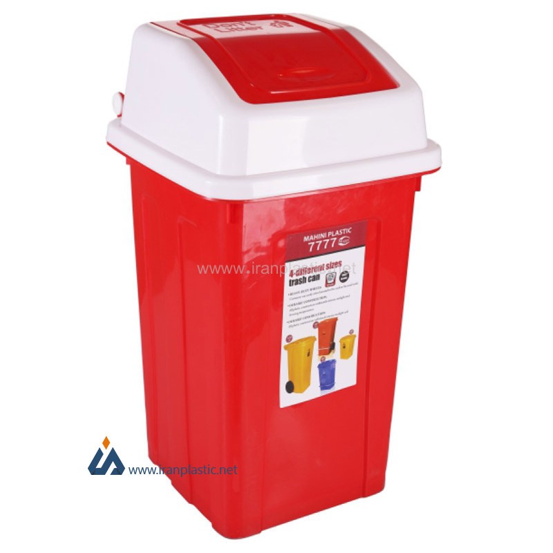 سطل زباله 40 لیتری درب بادبزنی ماهینی