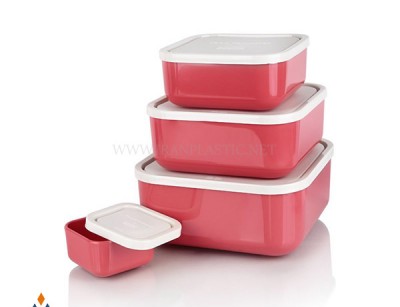 ست کاسه چهار عددی سیکاس دربدار زیباسازان پلاستیک کد 32066