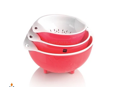 ست کاسه و آبکش دینا سه عددی زیباسازان کد 32182