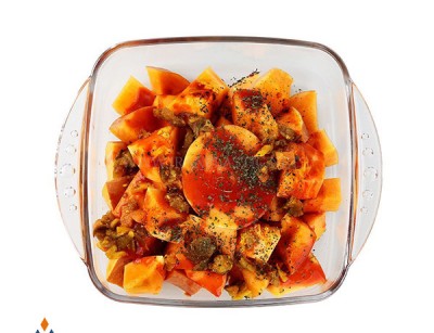 تابه شیشه ای مربع شاینا سایز دو زیباسازان کد 15010