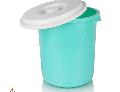 سطل زباله 530 دربدار ایده آل پلاستیک کد 222