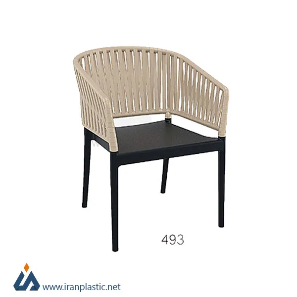 صندلی دسته‌دار بافت ناصر پلاستیک مدل 493